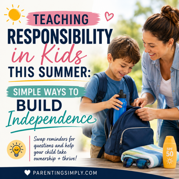 Mom and Son Teaching Responsibility